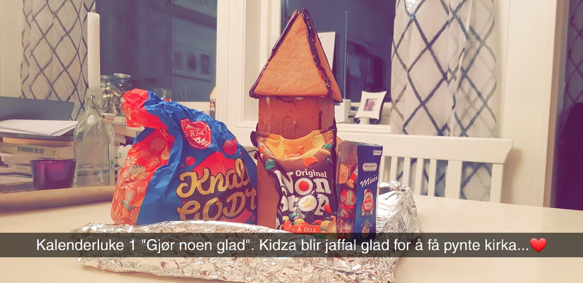 Årets julekalender "Gjør noen glad". Elsker å glede andre. Men jula bringer frem det lille ekstra. Første luke er åpnet. Festen var ikke stor, men gleder noen uansett. Kidza som fikk luke 1❤