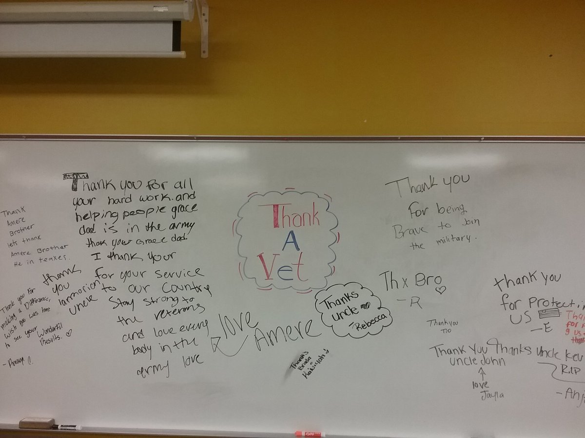 ynsimpson's tweet photo. SUPER late post, but everyday is a good day to thank a Vet!! @BMSBobcats #committed #BMS8th https://t.co/KSTTRH5B2W
