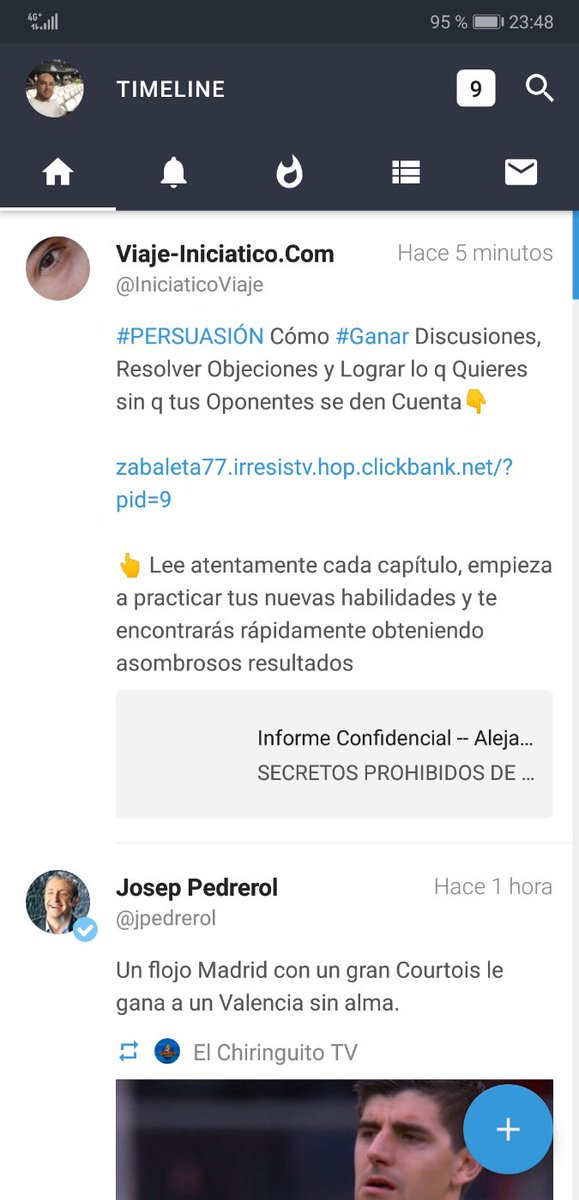 Daevisd's tweet image. El equivalente a #Tweetbot en #Android es sin duda #Fenix2 😍😍 #HuaweiP20Pro