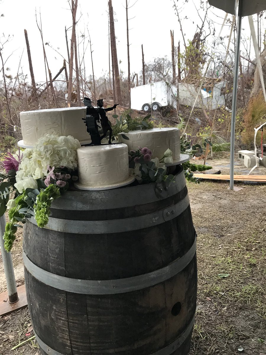 _althorson's tweet photo. Mexico Beach first responders get married on the slab of where their home was before #hurricanemichael ❤️ I’ll have this touching story tonight on News 13 at 10. You won’t want to miss it! https://t.co/F8t1uRgJRc
