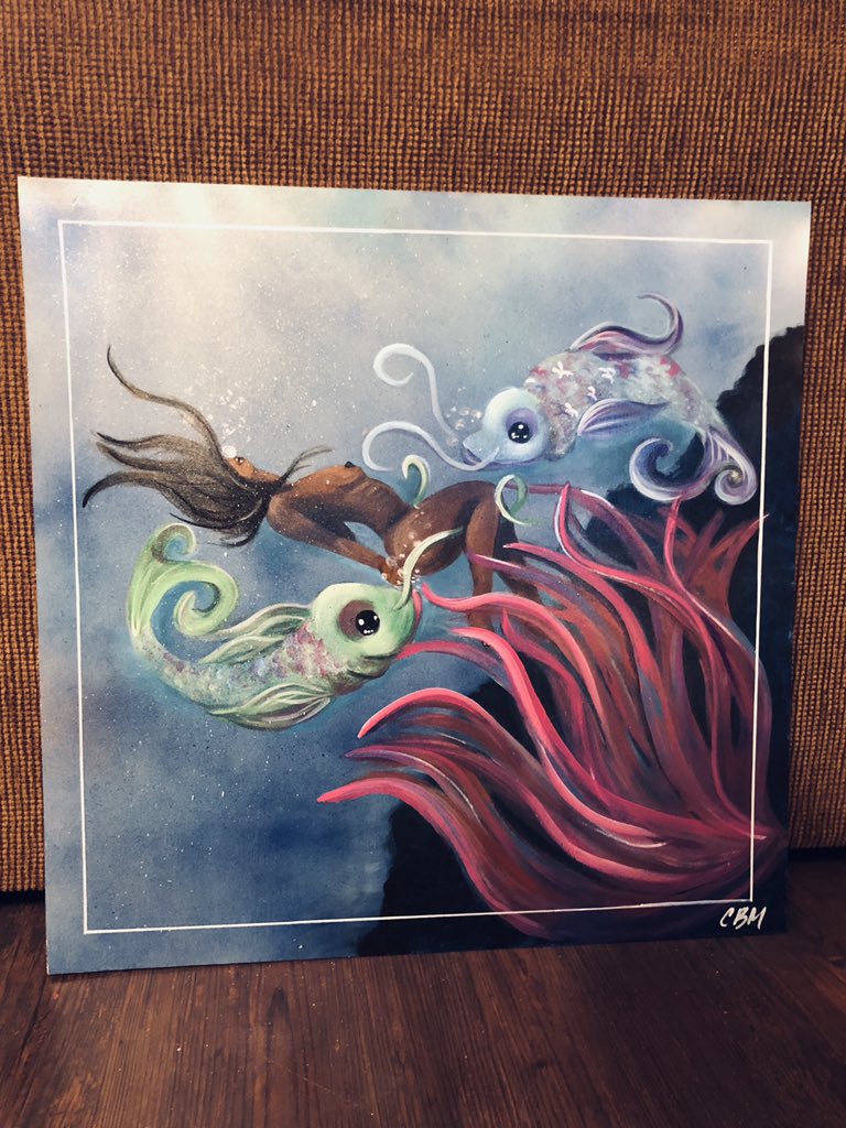 Ciara_BaduMonae's tweet photo. “Pisces”💫♓️🌊 24x24
Acrylic on Plywood
#ciarasanders #ciarabadumonae #art #artist #zodiacsigns #zodiac #Pisces #TeamPisces #PiscesGang #watersigns #waves #tides #fish #coralreef #underwater #blackart #blackartist #blackartistspace https://t.co/HyZC4Tyz0C