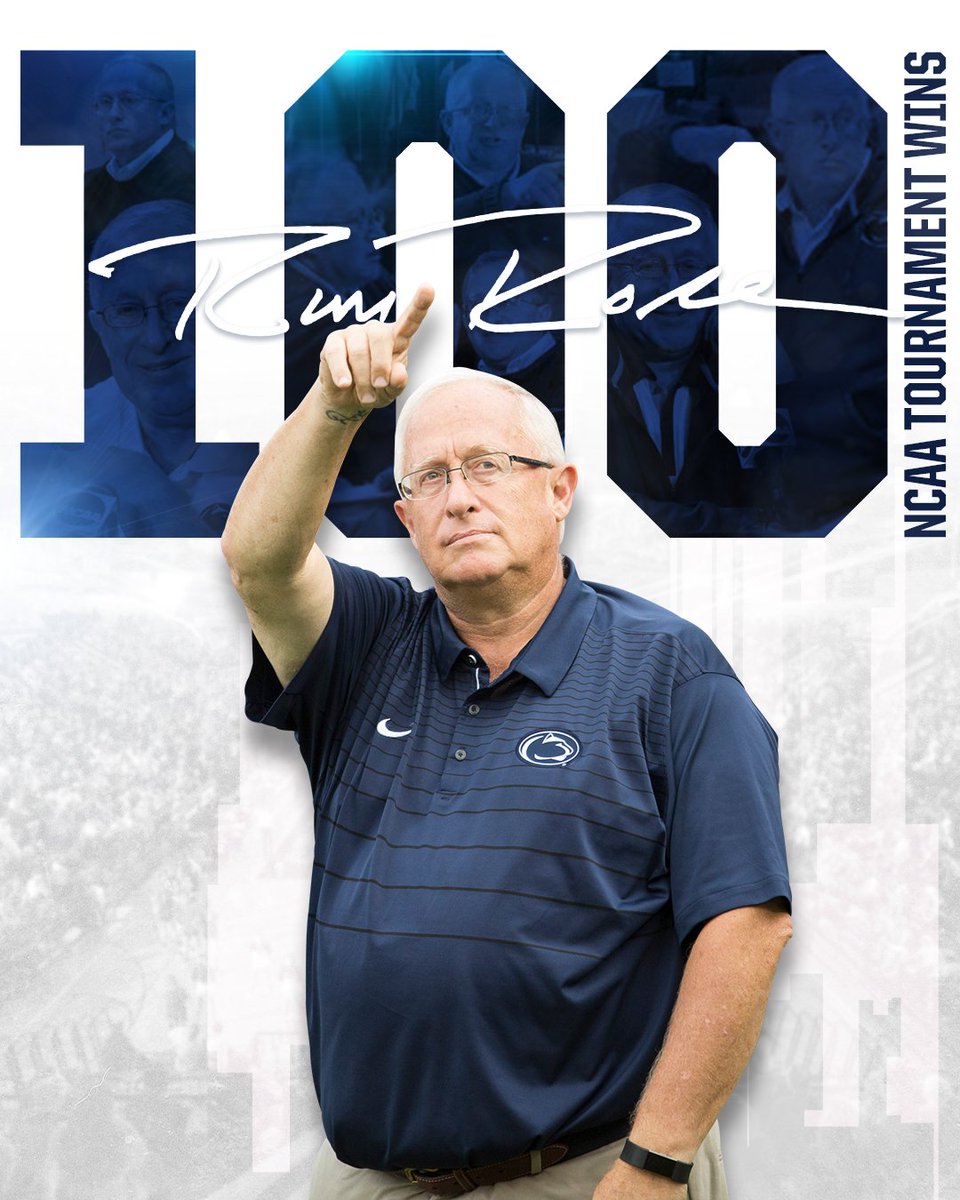 A league of his own.

With tonight's win, legendary <a href="/PennStateVBALL/">Penn State Women’s Volleyball</a> head coach Russ Rose became the first women's volleyball coach to surpass 100 NCAA Tournament wins. 

#NCAAVB
