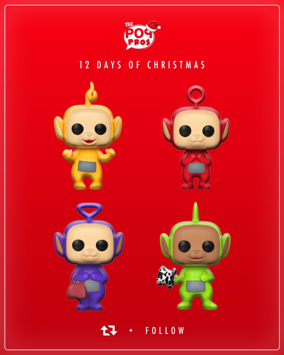 THE_COLLECTlVE's tweet image. 🎄 12 Days of Christmas Giveaway 🎅🏼
1 Winner will receive :
- 1 Teletubbies 4-Pack Pop Bundle!
- The Pop Pros Lifetime Membership!
How to enter:
- RT + Follow @ThePopPros
- Tag a friend below
Winner will be drawn in 12 hours! 🍀