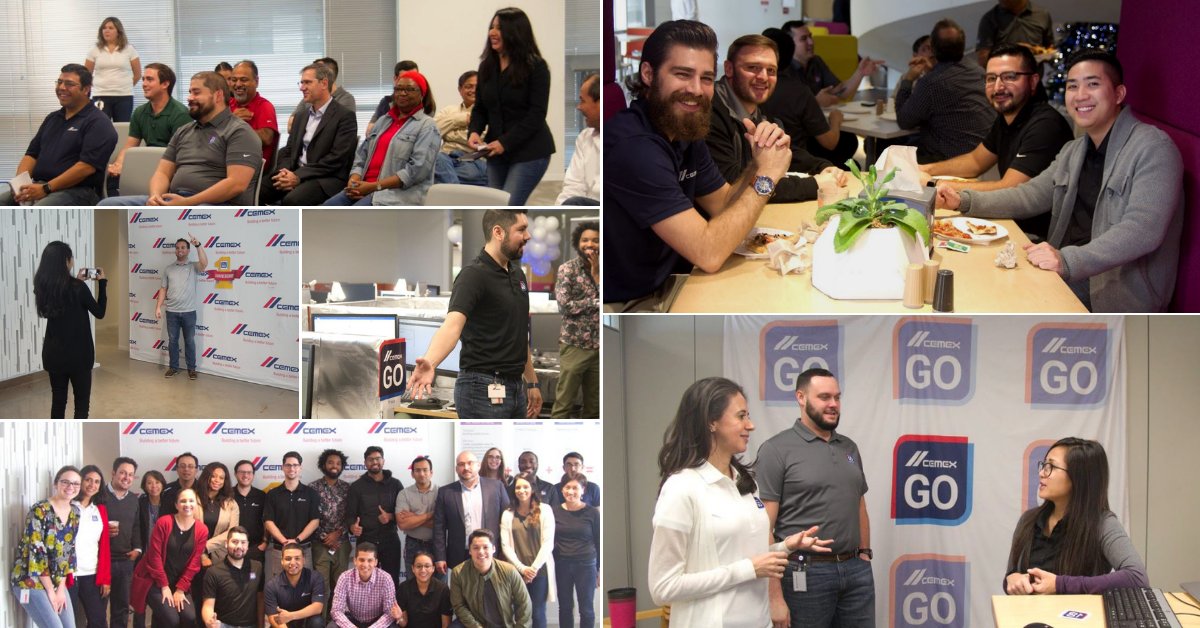 We had fun celebrating the 1 Year anniversary of <a href="/CEMEX/">Cemex Global</a> Go with a video tour &amp; lots of pizza! #CEMEXGo helps our customers work faster, better and smarter. Well done to our #CEMEXGo team for helping our customers #BuildABetterFuture! - <a href="/IMadridejos/">Ignacio Madridejos</a> <a href="/mattwild1971/">Matthew</a> <a href="/vbontha/">Ven Bontha</a>