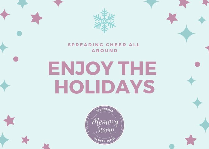 MemoryStamp's tweet image. Add A Memory Stamp to Holiday Cards to Enhance Them With Your Personalized Digital Content! #CoolGift #MobileSharing #NFC #AppleiPhone #Android #smartphone