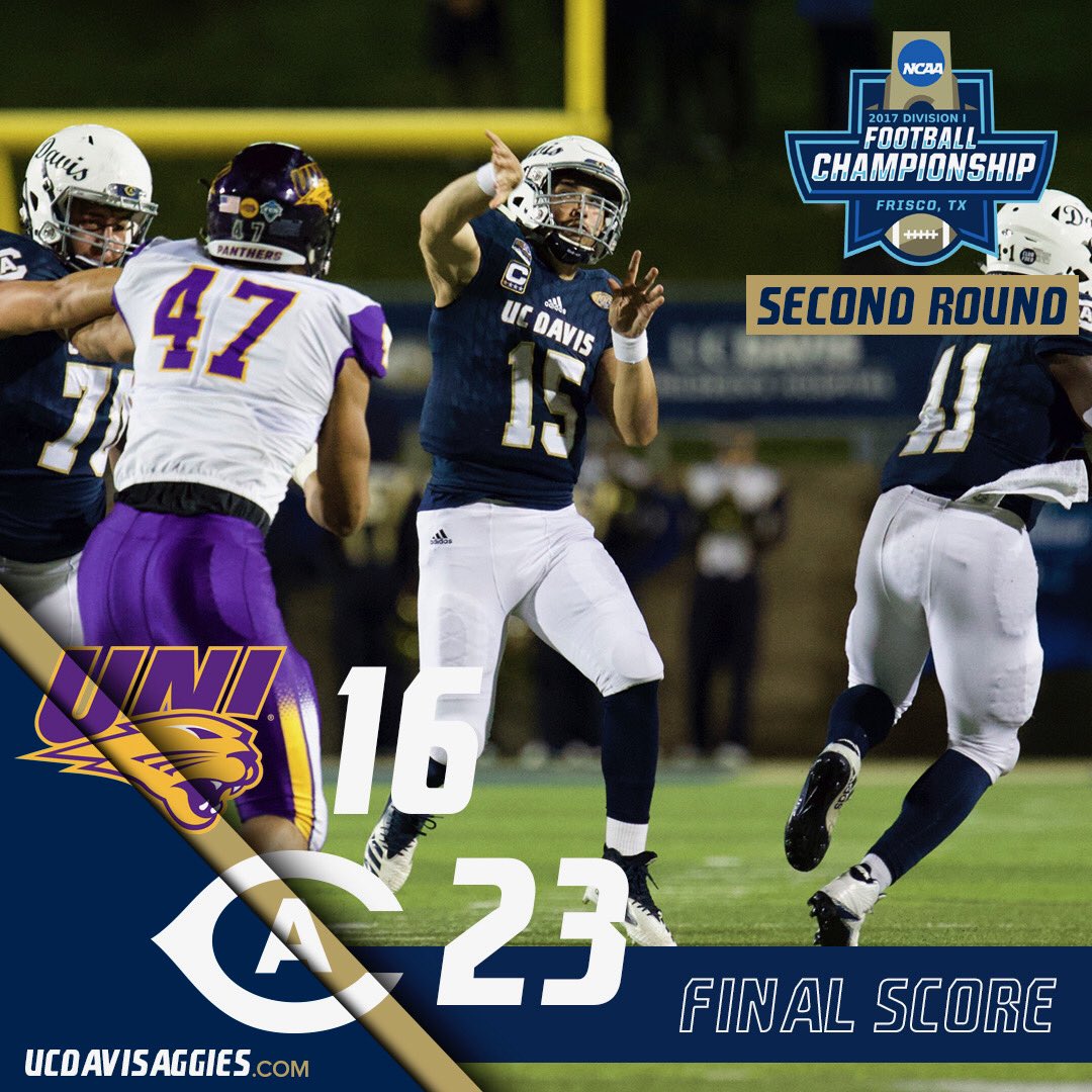 History has been made! Aggie football has won their first FCS Playoff game 23-16! #GoAgs