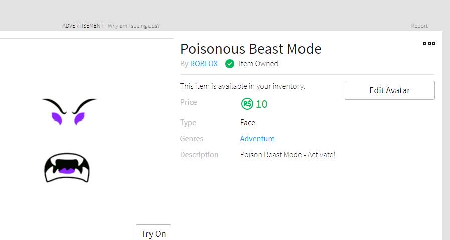 Itzsaminhere On Twitter Ayy Boiisssss Another Beast Mode In The Bag Maybe Never Gonna Use It Not A Fan Of The Colour Xd Youtube Roblox Limited Robloxcatalog Https T Co Ndsjr6b6pj - poisoned limiteds roblox