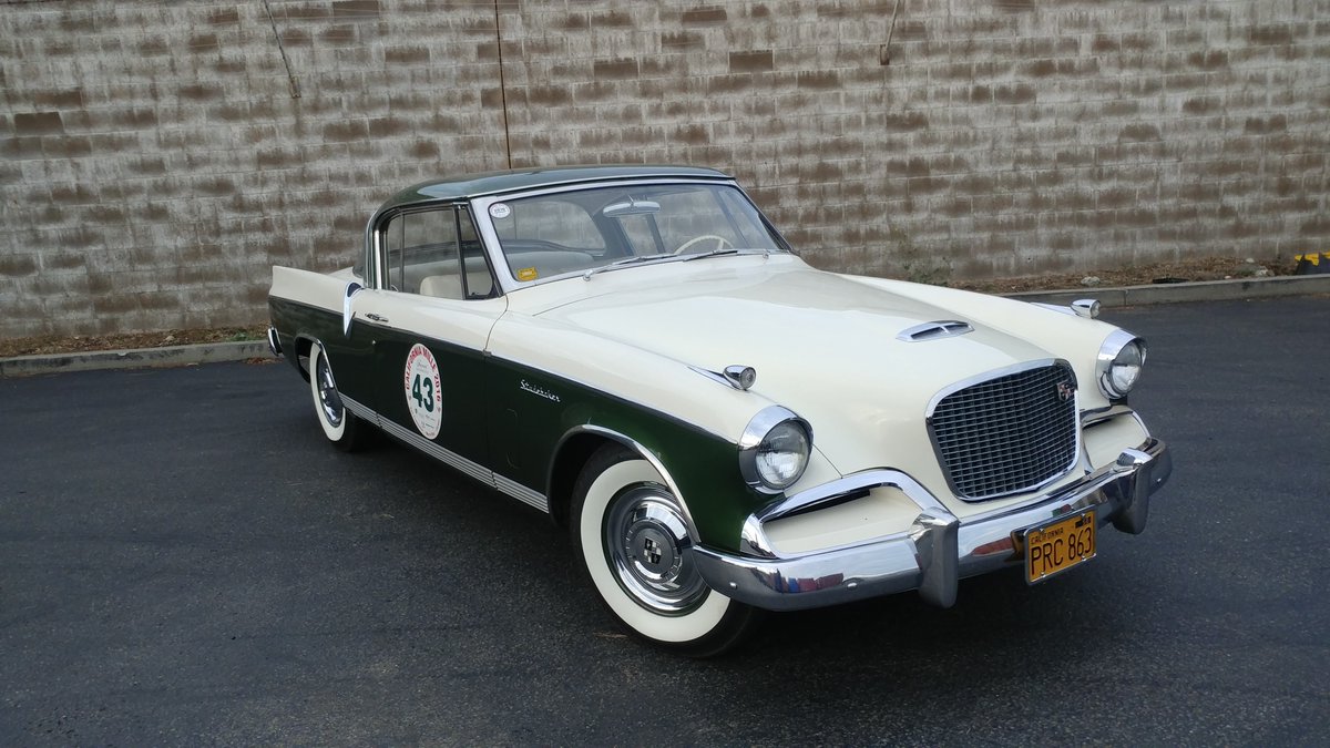 Rare 1956 Studebaker Golden Hawk which took part in the @CaliforniaMille. Now going home to the UK.
#WeShipClassics