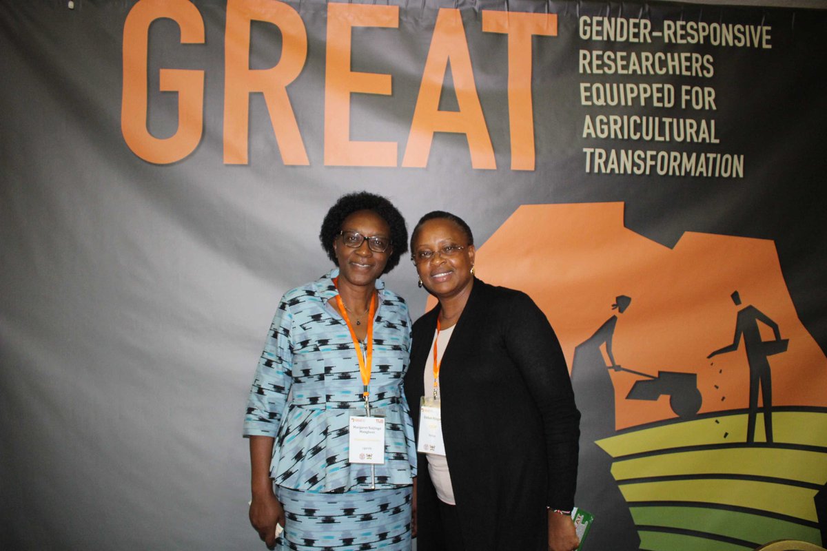 judodele's tweet image. Friends with a mission!, One that grooms gender-responsive researchers in #agriculture today. 👏👏

Prof. Margaret (@MakerereU), &amp;amp; Dr. @EsNjuguna (Kenya), just before closure of the @GREATAgResearch workshop organized by @MakCAES. #GREATTLIIICourse