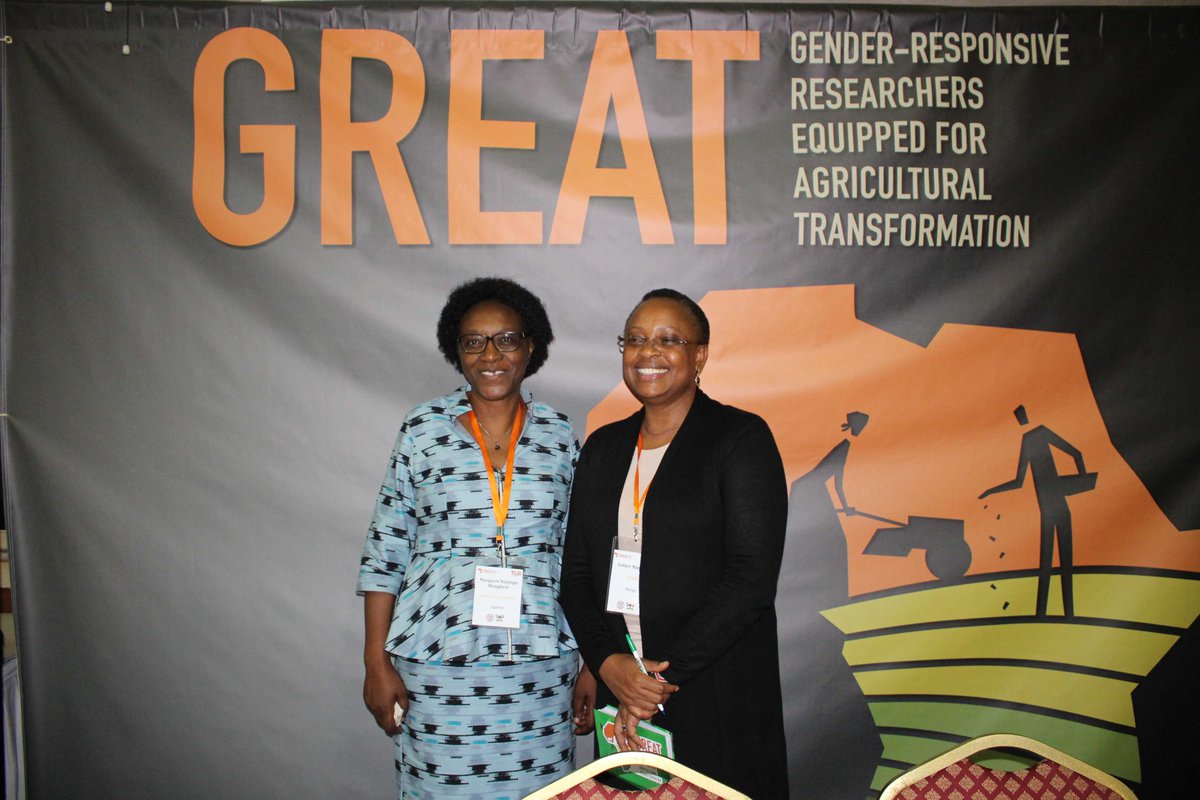 judodele's tweet image. Friends with a mission!, One that grooms gender-responsive researchers in #agriculture today. 👏👏

Prof. Margaret (@MakerereU), &amp;amp; Dr. @EsNjuguna (Kenya), just before closure of the @GREATAgResearch workshop organized by @MakCAES. #GREATTLIIICourse