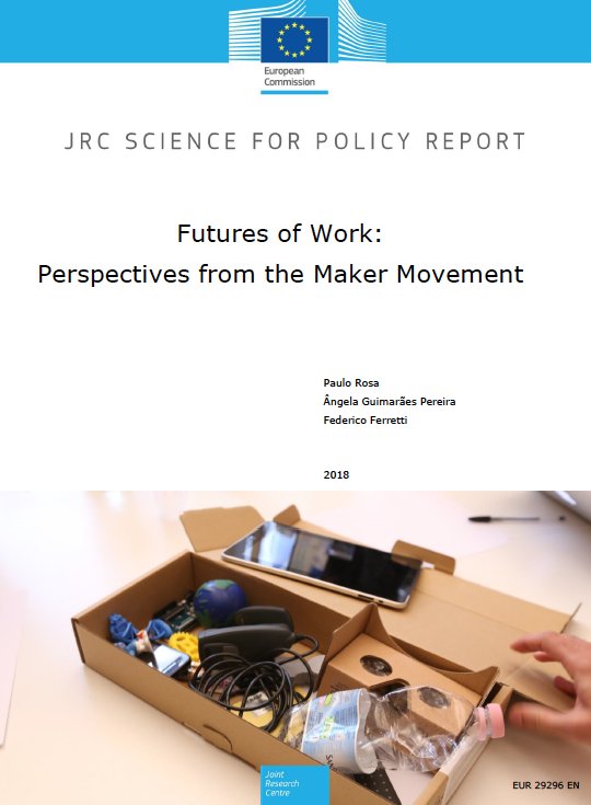 paolaguimerans's tweet image. Leyendo:  Los trabajos del futuro: perspectivas del movimiento Maker 
#STEAM #movimientomaker #competenciasdigitales
Descargar → ec.europa.eu/jrc/en/publica…