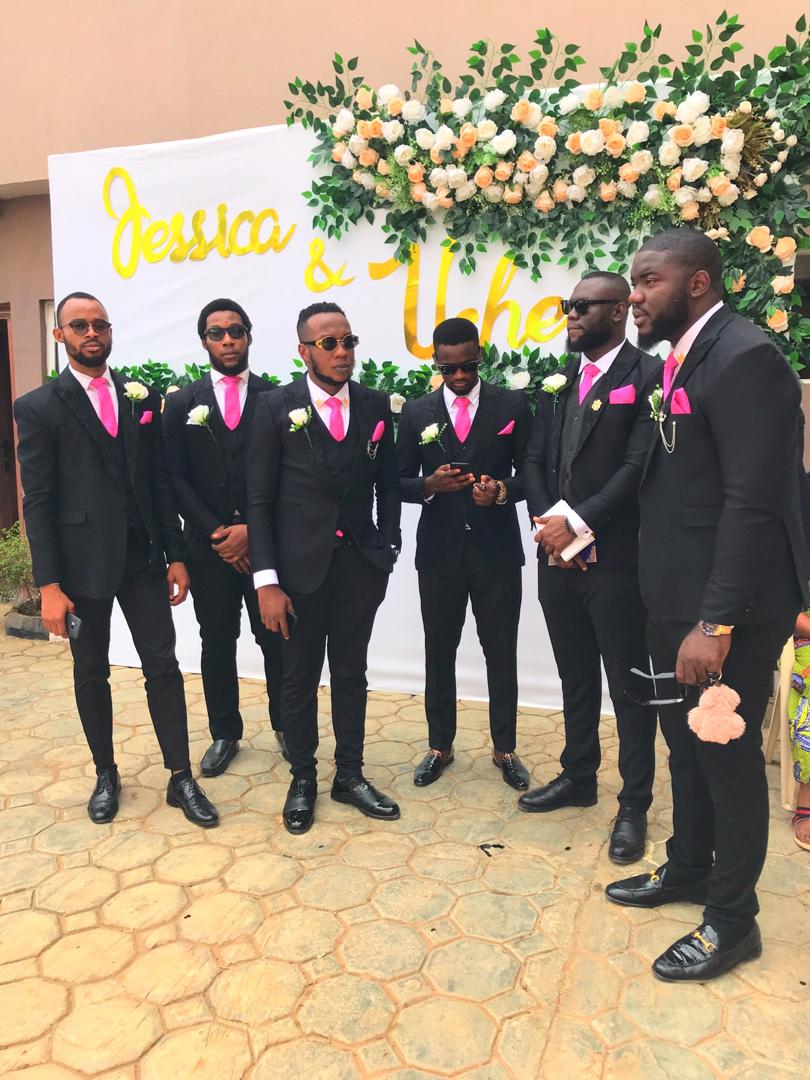 only1chiefff's tweet photo. Men dem... ππ yesterday was super lit and successful. Can you spot me? Guy with a hand in his pocket π just laughing, nothing but joy #theChief #ju18 ππβ€ Happy married life to my brother @money_the_virus https://t.co/AmFFnJ9gbC