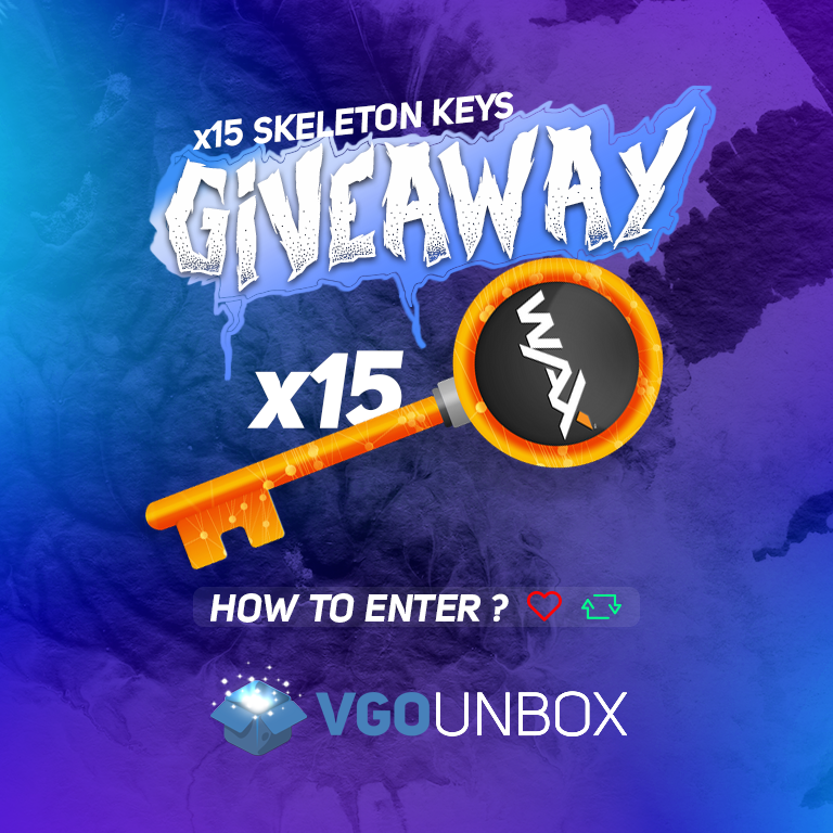 ItemUnbox's tweet photo. 15 Skeleton Key Giveaway!

- Follow @VGOUnboxCom &amp; @VGO_gg 
- Retweet
- Visit https://t.co/GIlJZok5f8

Winner will be drawn in 24h! https://t.co/CfBl6WPW4Q