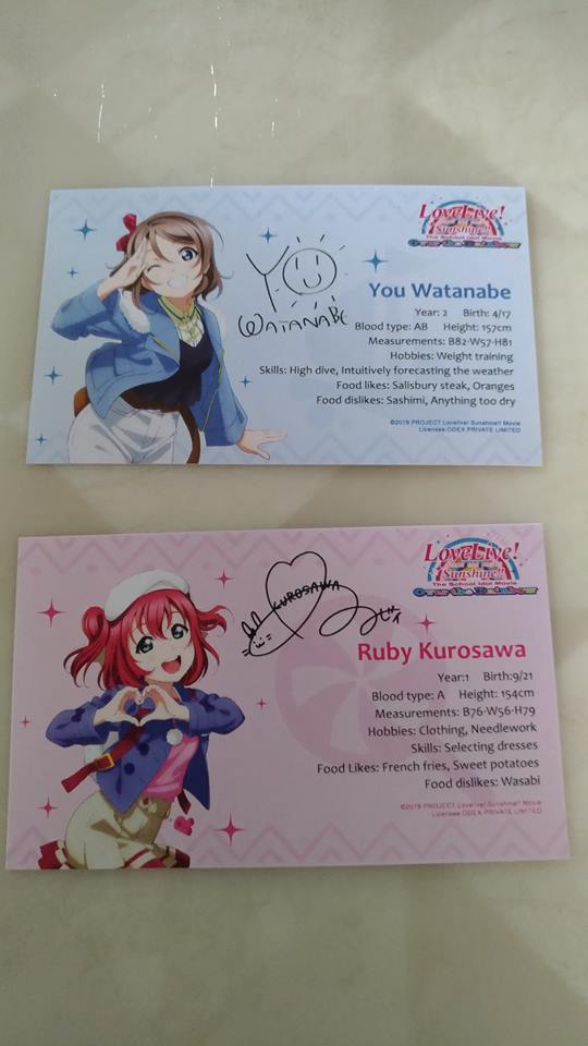 Was extremely lucky to be able to meet shukashu and furirin this C3AFA! Hope they recieved my gift :). Hope to meet them again soon either in SG or JP. I will always support you AQOURS! Hope you both enjoyed your stay in singapore!! @Saito_Shuka  @furihata_ai
#lovelive_sunshine 