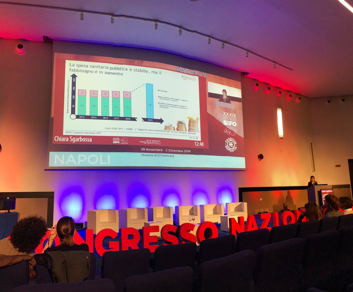 “La spesa sanitaria pubblica è stabile ma il fabbisogno è aumentato” <a href="/sgarbossachiara/">Chiara Sgarbossa</a> #SIFO2018 #40SSN #digitalhealth #eHealth <a href="/Cartabellotta/">Nino Cartabellotta</a>
