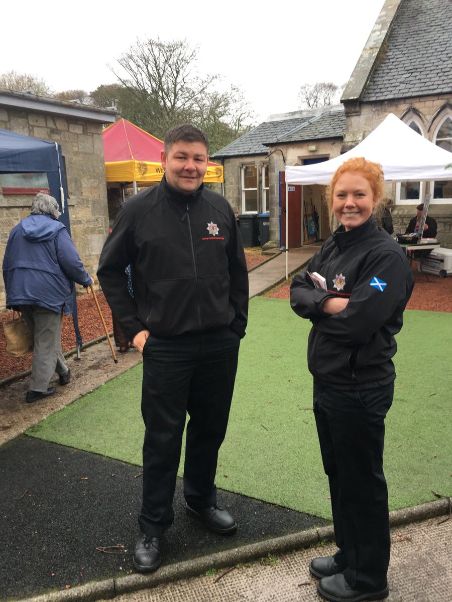 FireLinton's tweet photo. @FireLinton @fire_scot West Linton crew helping our local hero Morag raise funds for smokey Paws kits. We even got a visit from our WDS trainee FF Duncan Cairns to help us. https://t.co/6B06tXTSGD