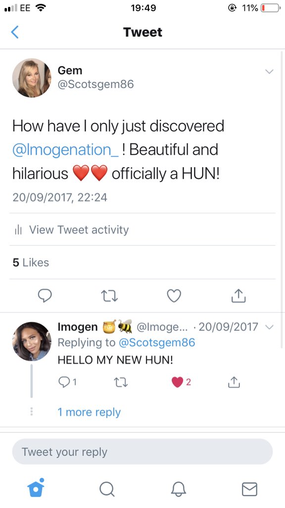 Scotsgem86's tweet photo. @Imogenation_ Since September last year, and you haven’t changed one bit! So real that’s why I ❤️ you x https://t.co/j0fgojmQgd
