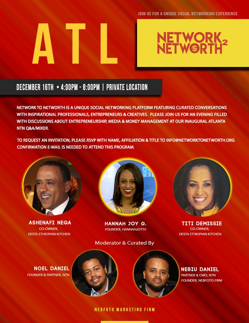 noelkudu's tweet image. We’re excited to announce our inaugural #Atlanta Q&amp;amp;A/Mixer on December 16, 2018. Please rsvp w name, affiliation &amp;amp; title: info@networktonetworth.org. Confirmation email needed to attend this program. #NetworktoNetworth #AfricanDiaspora #Business #Networking