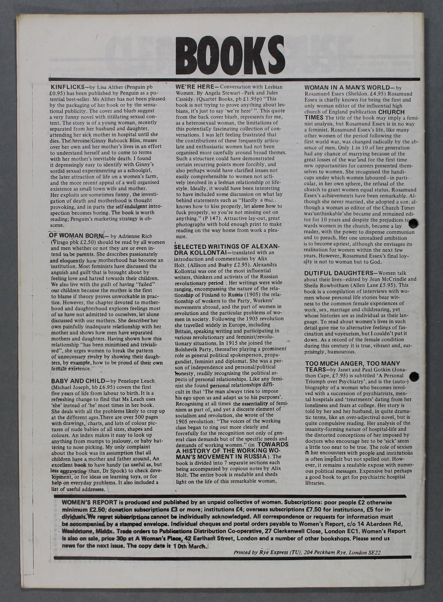 womenslibrary's tweet image. Object 21

Women&apos;s Report, Volume 6 Issue 2, 1978.

We want to know: do you have any memories, emotions or stories you can share in response to this object?

#DecodingInequality