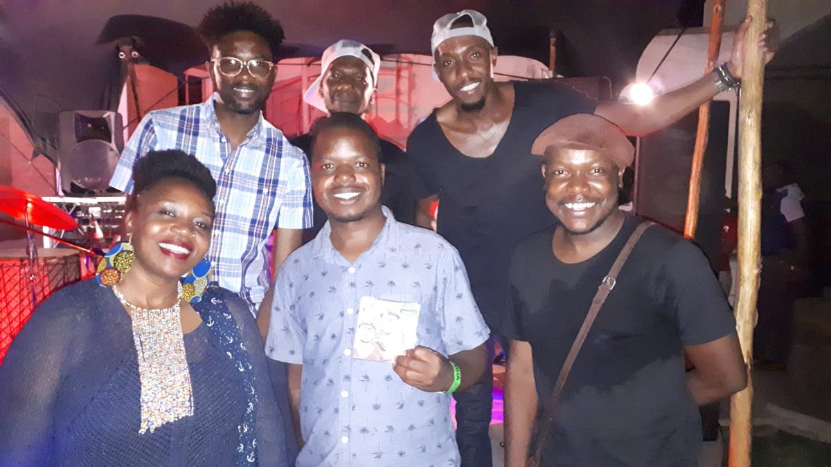patphiri's tweet photo. The best ♥
A picture with @TheDjembeMonks after they launched the #BantuMigrant album. Also on sale was their craft beer, #MonksBrew 🍻.
A great night was had with 
@kgosinyathi @ndiMunyahWacho https://t.co/JaHewgSLwE