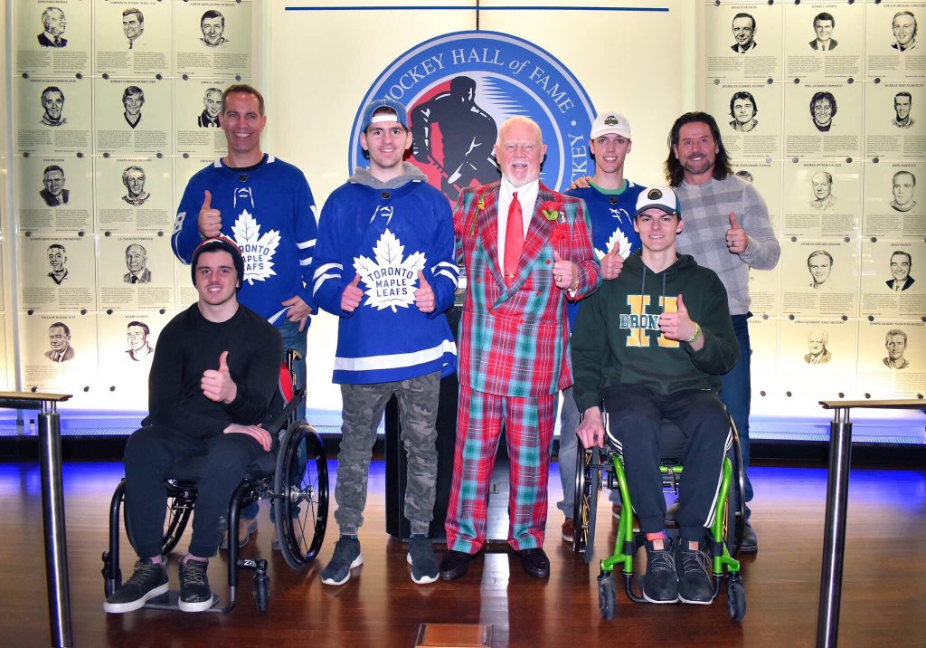 Heartwarming to see some of our <a href="/HumboldtBroncos/">Humboldt Broncos</a> family members with Don Cherry, <a href="/HockeyHallFame/">Hockey Hall of Fame</a> . #HumboldtStrong #WePlayForThem