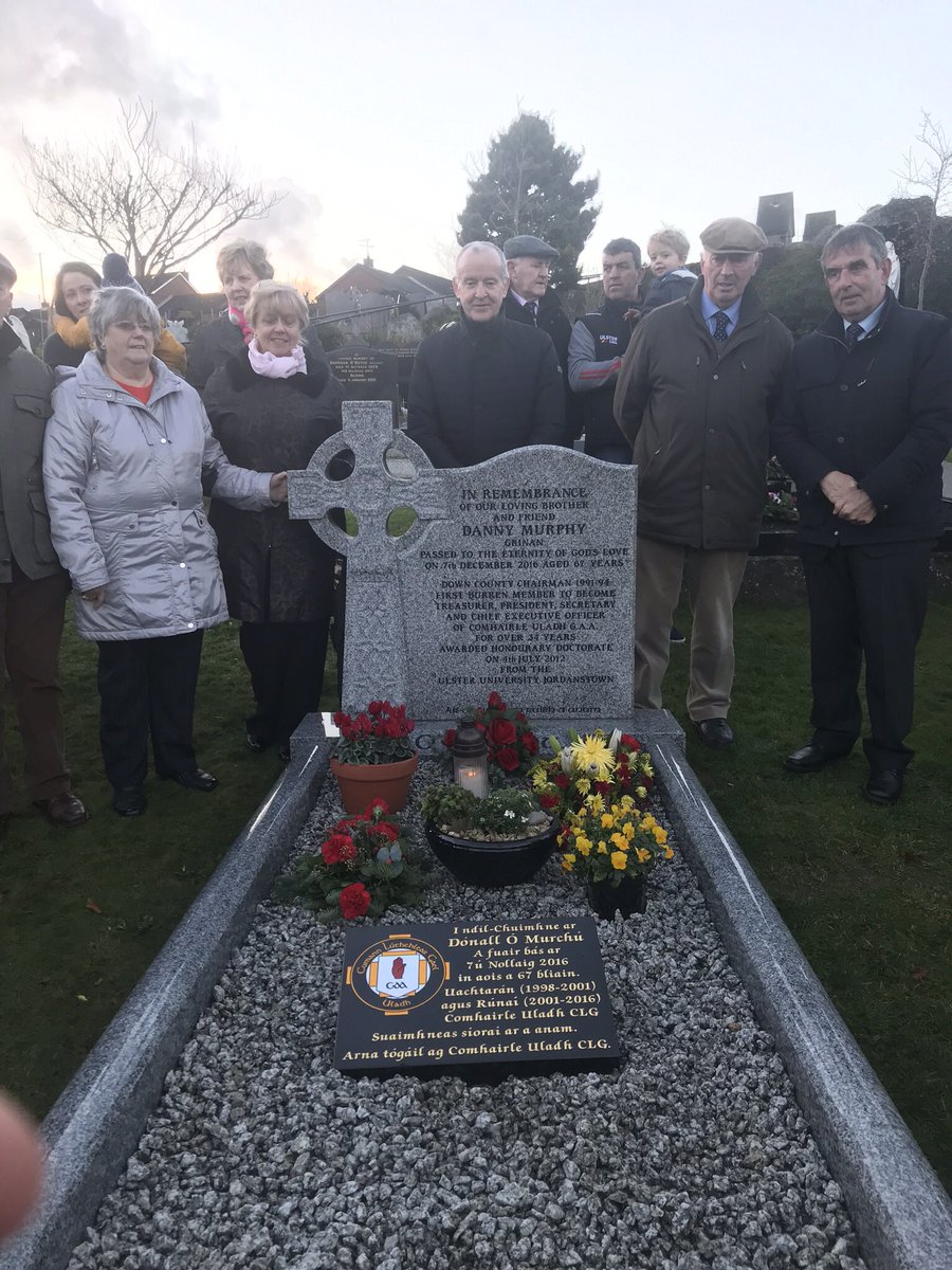 Ulster GAA (@ulstergaa) on Twitter photo <a href="/UlsterGAA/">Ulster GAA</a> lay a plaque on the grave of former Uachtaran and Runai Danny Murphy, on the second anniversary of his death <a href="/UlsterGAA/">Ulster GAA</a> lay a plaque on the grave of former Uachtaran and Runai Danny Murphy, on the second anniversary of his death