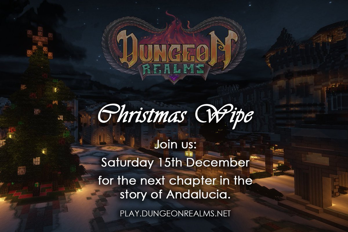 DungeonRealms's tweet photo. Join us on the next DungeonRealms wipe which will take place this Saturday, December 15th at 12 PM PST! 
IP:  https://t.co/zwuFPvEry2 https://t.co/S6iUJaZgUg