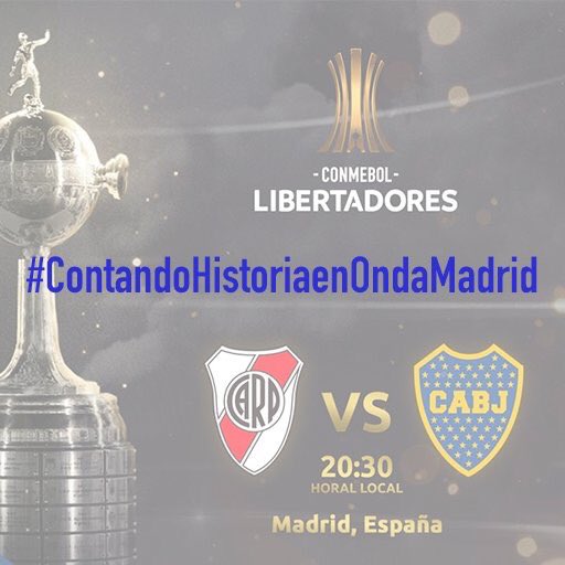 diegogarcia00's tweet photo. Hoy vamos a contar más historias en @ondamadrid Lo de hoy será histórico, nunca antes se jugó en Madrid y dudo mucho que vuelva a suceder... (no lo descarto) Hoy toca la @Libertadores en el @PartidodelaOnda contamos @CARPoficial vs @BocaJrsOficial 
#ContandoHistoriaenOndaMadrid https://t.co/0un5eRCerg
