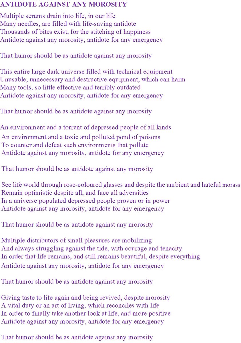 scribaland1's tweet photo. #scribaland1 ANTIDOTE AGAINST ANY MOROSITY
#Take the #real #antidote #against any #morosity and #much #more!#Performers #TV #Literaryagency #Literaryagent #Library #Manuscript #Editor #Creativewriting #Booklovers #Newtalent #culture #Netflix #Apple #blogs #scribaland #art #Google https://t.co/qceN1Hfm7Z