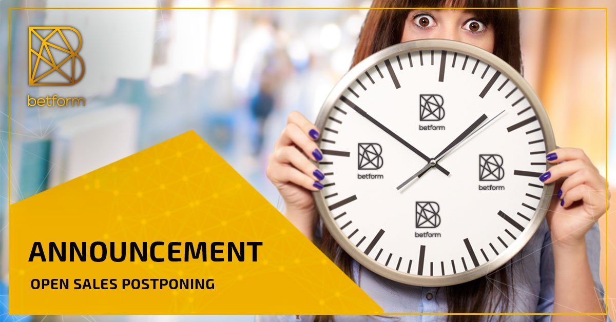 We wish to inform the community that we are postponing the Open Sales for a certain time due to the current market condition. 

However, our Soft Cap was reached with the support of pre-sales investors. During this time we will refine our platform and make it better for you.