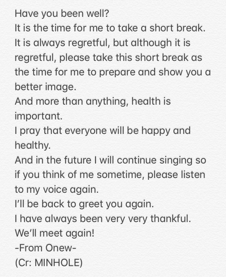 yangbaobao_'s tweet photo. @SHINee Translation of Onew's letter. https://t.co/Tf7iIT18t8