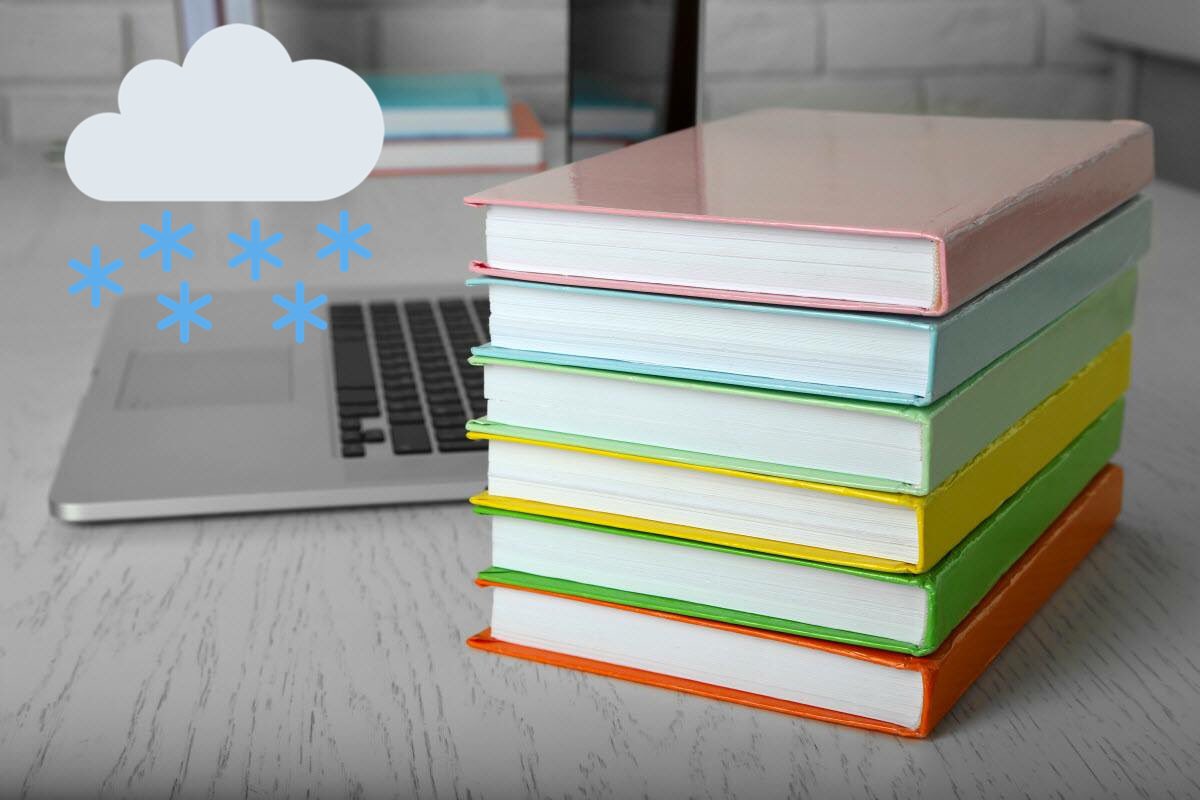 ElonBookstore's tweet photo. Can't return your textbooks in person and need to mail them? No problem! Create a free return shipping label: https://t.co/Ye0pqIOWox #ElonSnow https://t.co/TKlxuiYv2s