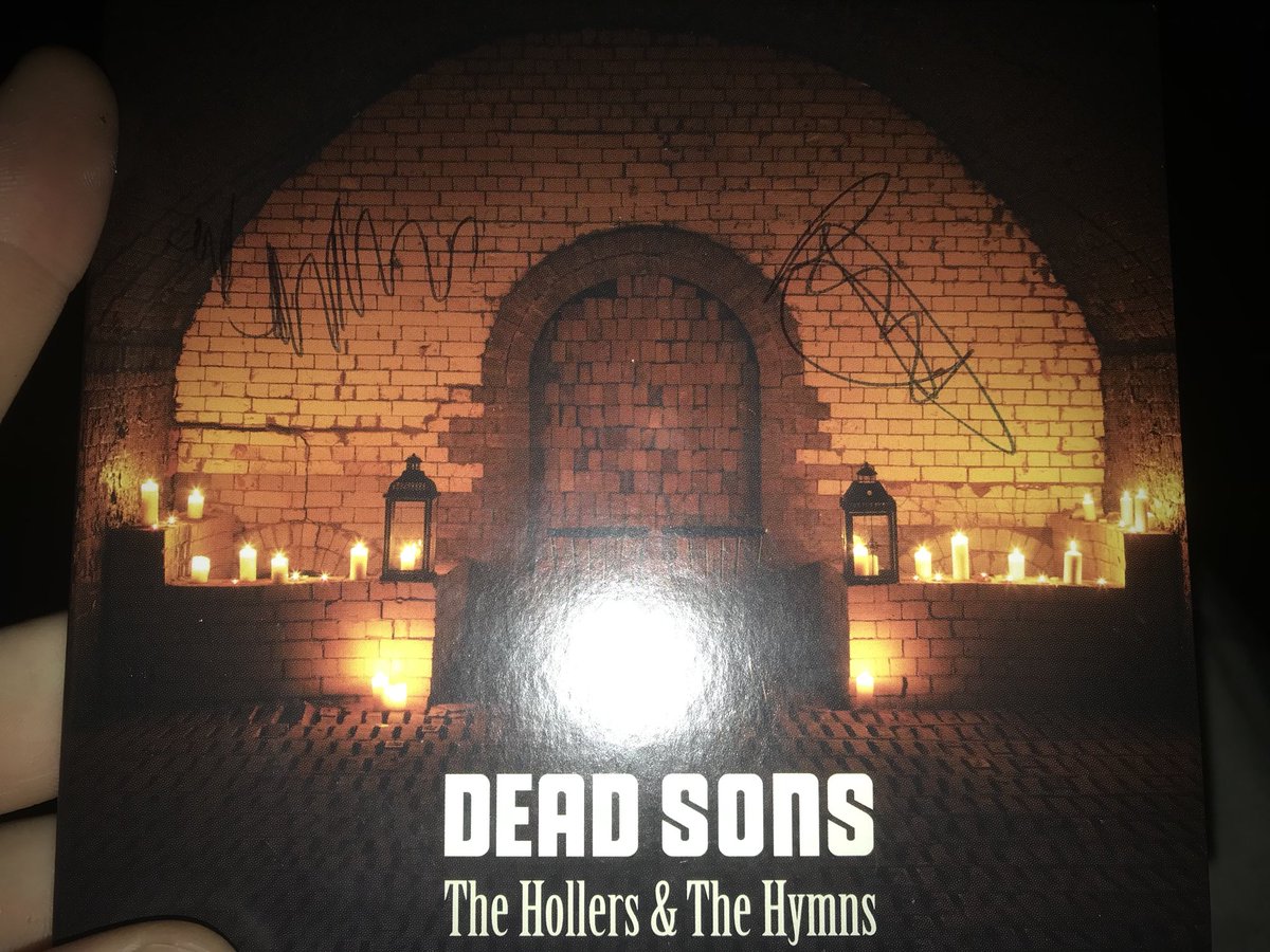 Big night last night watching <a href="/DeadSonsMusic/">Dead Sons</a>, cheeky scribble from the Messiah. Now get on with making that album!