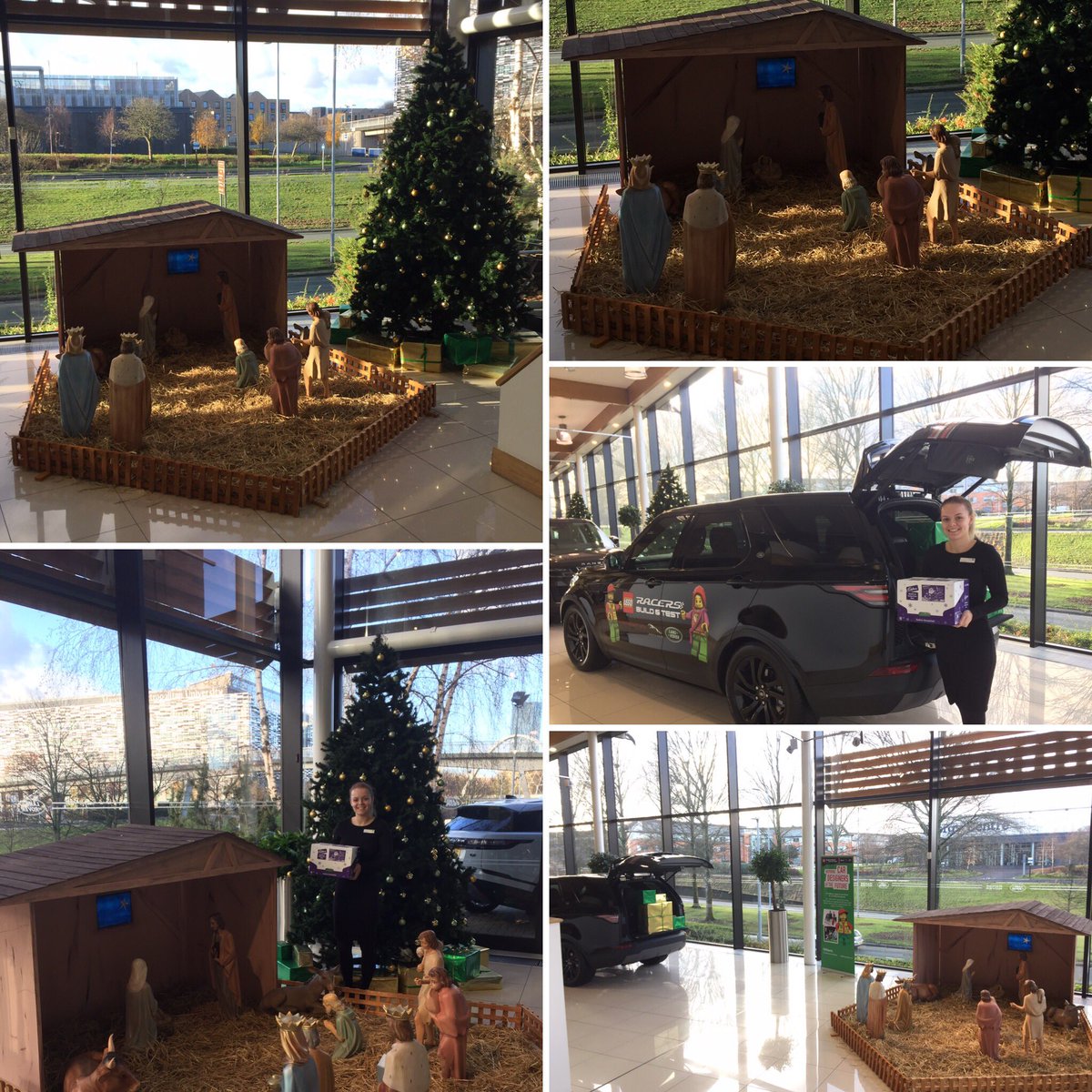 broughtonparkfc's tweet photo. It was looking very festive in the @WilliamsLandRov showroom today when we popped into collect the selection boxes for our Youth #ChristmasParty Thank you for your ongoing support #WeDealInReal #countdowntochristmas https://t.co/IxzXZFjMrK