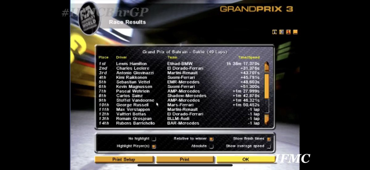 IFLeagueRumours's tweet photo. IFMC Bahrain GP Results! https://t.co/xGjGqXrUlS