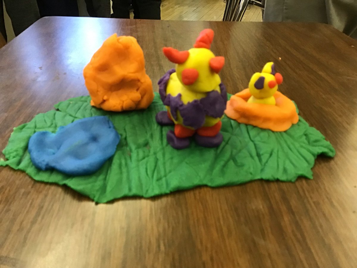 Laceycorn1's tweet photo. I absolutely LOVE these playdoh creations the students made last Friday to represent the physical and natural geography of their assigned National Park. Miners, volcanos, bison, alligators....oh my! #handsonlearning @OlmstedNorth https://t.co/Pfyp48tIPO