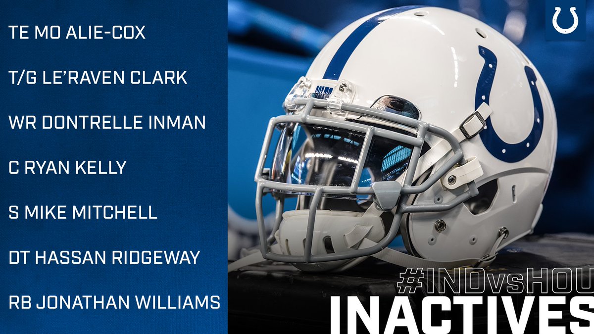 WRs T.Y. Hilton, Daurice Fountain both active for #INDvsHOU: indcolts.co/Ca7Xmg https://t.co/GPjwJCtcrZ