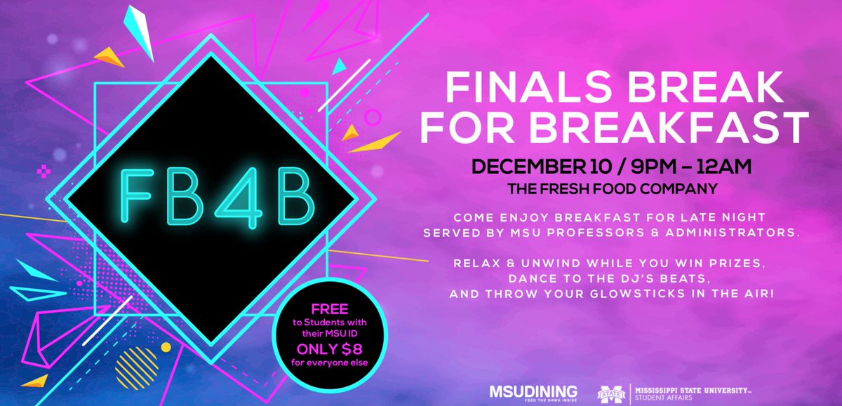 MSStateStudents's tweet photo. It's that time of year again! Come by #ClubFresh tomorrow for free breakfast all you have to do is show your student ID! https://t.co/3baXEwDNSq