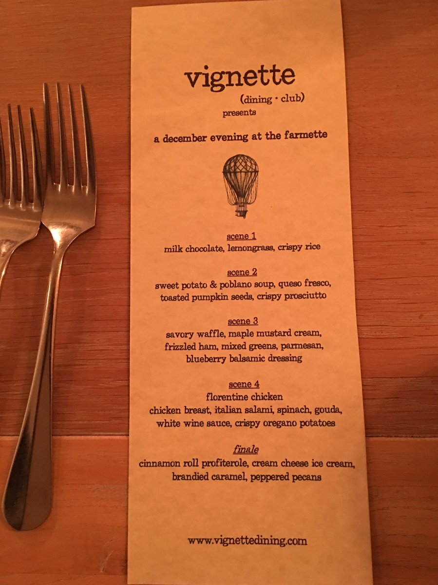 Thanks to vignettedining.com for a wonderfully tasting fun filled Holiday Party!  Happy Holidays to everyone!