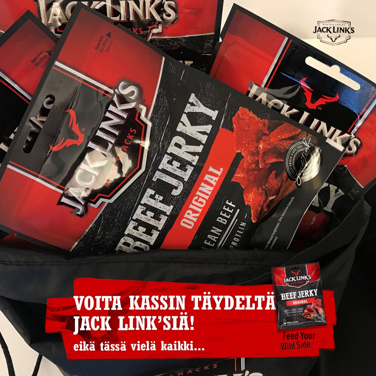 Tuoreen yhteistyömme kunniaksi arvomme yhden <a href="/JackLinks/">Jack Link's Jerky</a> goodiebagin 😍

RT ja seuraa ja HAVUn twittertiliä osallistuaksesi arvontaan! Arvonta päättyy perjantaina 14.12.!

#HAVUJA #jacklinks