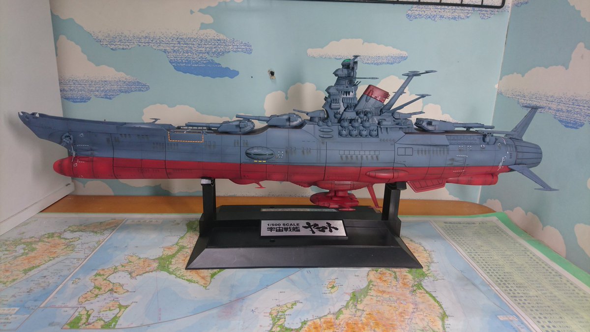 Fast Fern 林田 Op Twitter 宇宙戦艦ヤマト2199 国連宇宙海軍 恒星間航行用 超弩級宇宙戦艦ヤマト 1 500スケール完成しました いろんな方からアドバイスを頂きやっと完成です ウェザリングとか初めてやったけどこんな感じ 大変でした