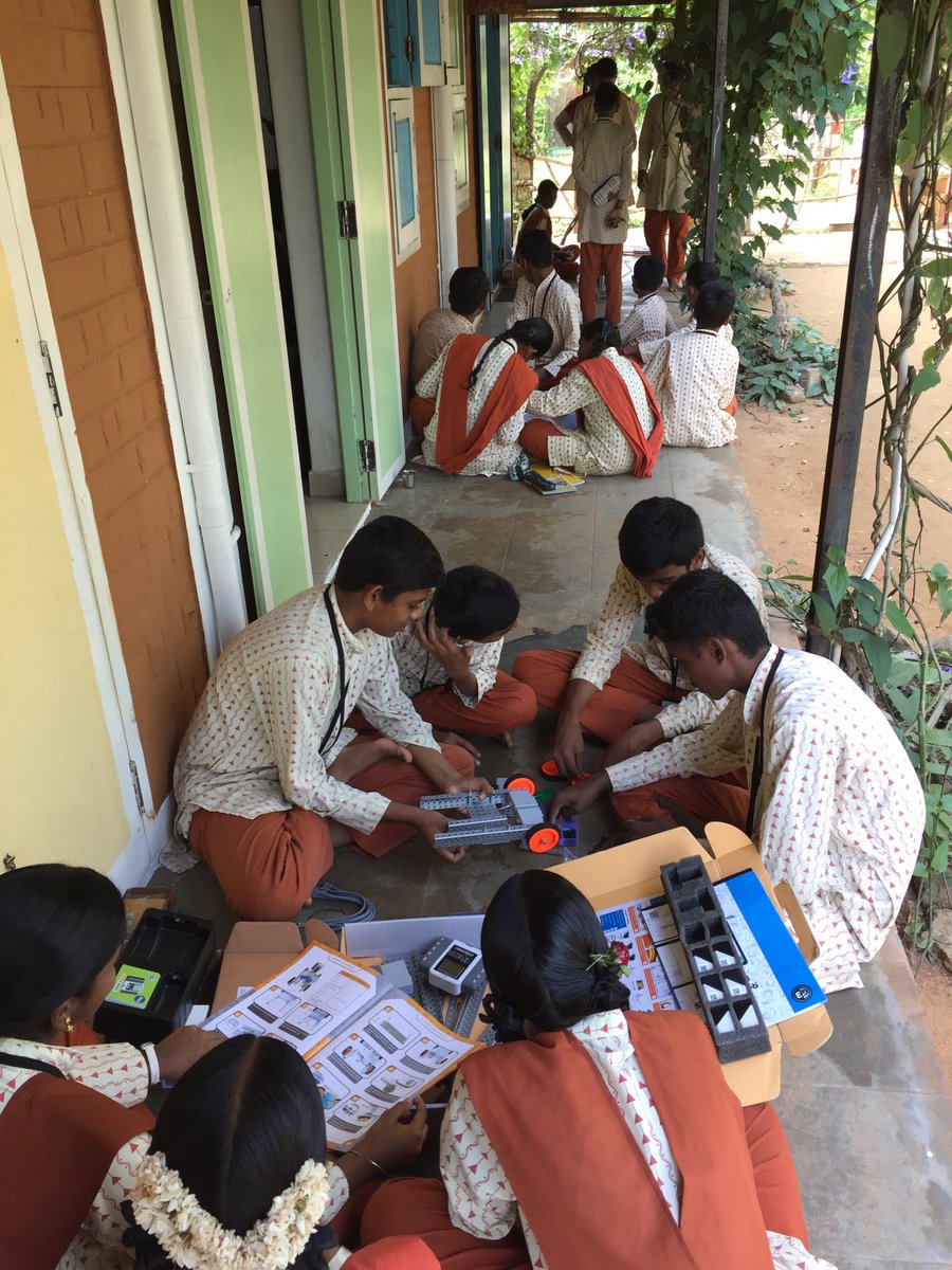 atulpant's tweet photo. Really a pleasant surprise when earlier today none other than @SadhguruJV himself saw and complimented the students from Isha Vidhya school in Erode for their robotics initiative, based on workshops conducted earlier this week by @TimelessSkills at their school. https://t.co/y1GYcJYinh
