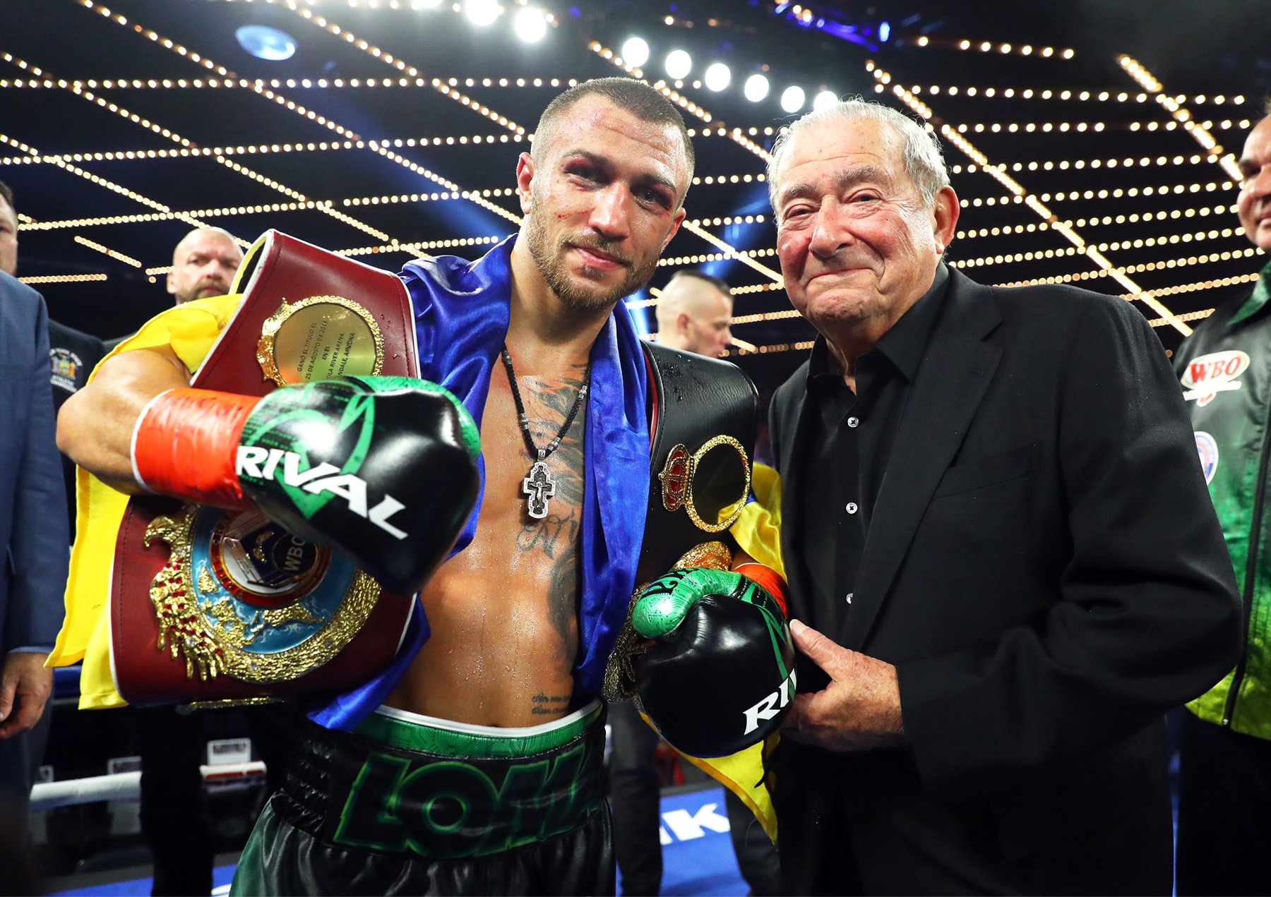 Vasyl Lomachenko made it a happy birthday for Bob Arum.... ( pic for ) 