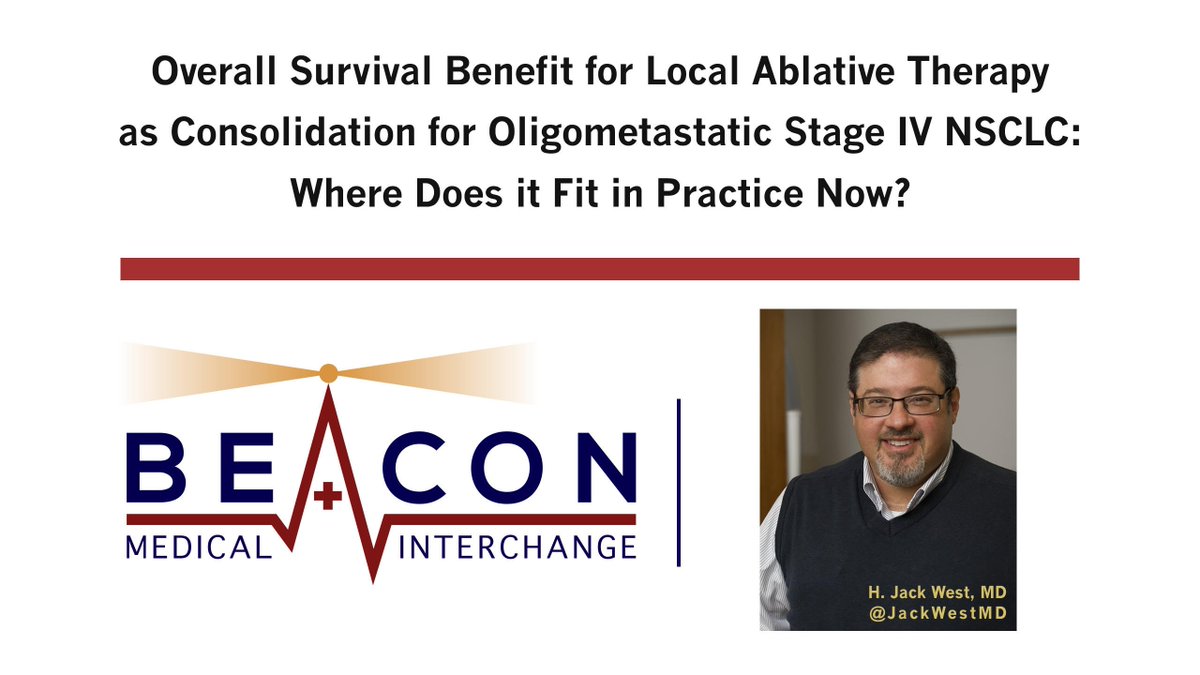 Overall Survival Benefit for Local Ablative Therapy (LAT) as Consolidation for #Oligometastatic Stage IV NSCLC: Where Does #LAT Fit in Practice Now? 

My video on latest data presented by Dr. Gomez at #ASTRO18 &amp; what it means going forward.

bit.ly/BMIC70
#LCAM #OMD