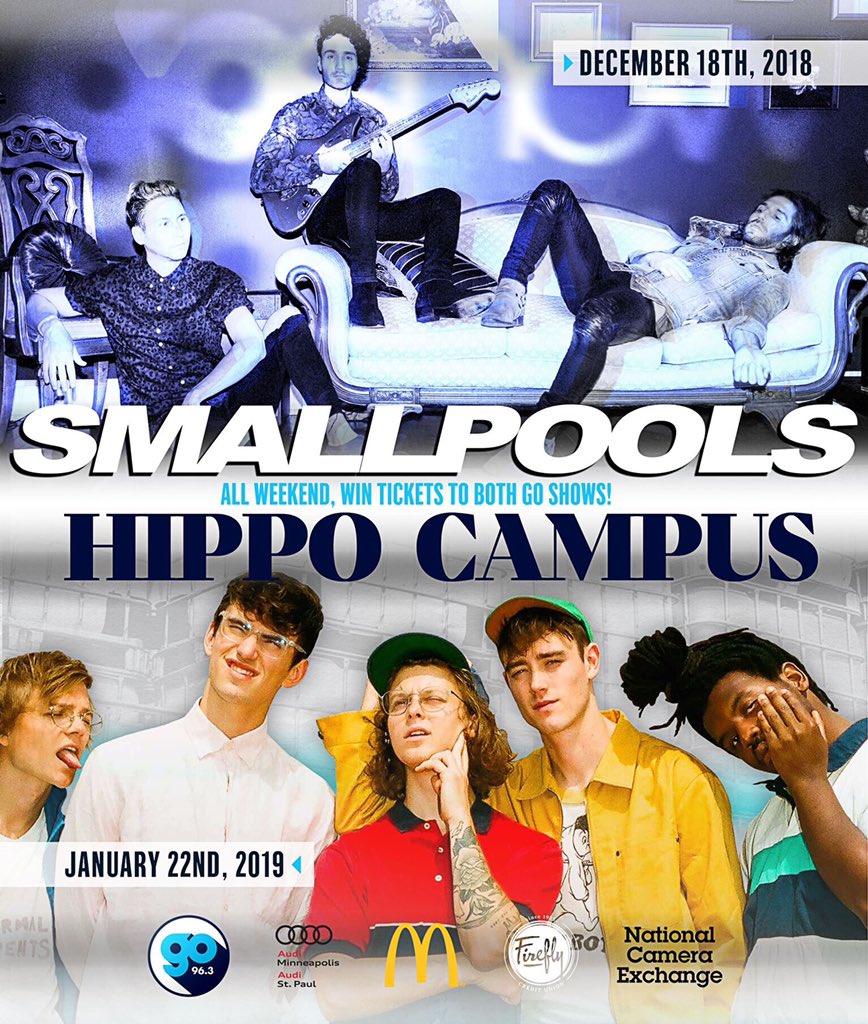 tornadojally's tweet photo. Tired: only giving away one pair of tickets 🙄🙄
Wired: giving away TWO pairs of tickets numerous times to our upcoming #GoShows with @smallpools and @thehalocline
📻: https://t.co/yVYKk5ZMpX @Go963MN https://t.co/DVY20yNt1c