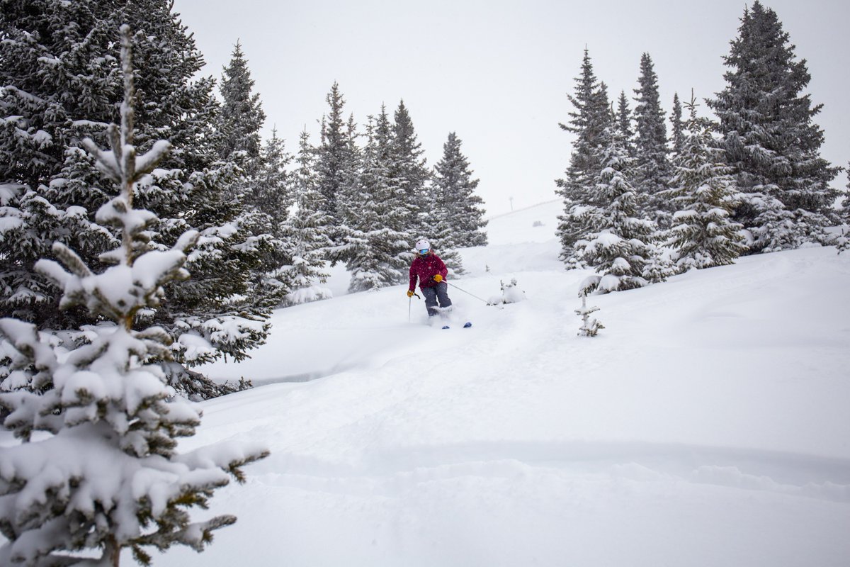 CopperMtn's tweet photo. We've hit 100 inches already this season! Today's snow report: https://t.co/FyqS1zwdwY https://t.co/UvyyKxzAI8