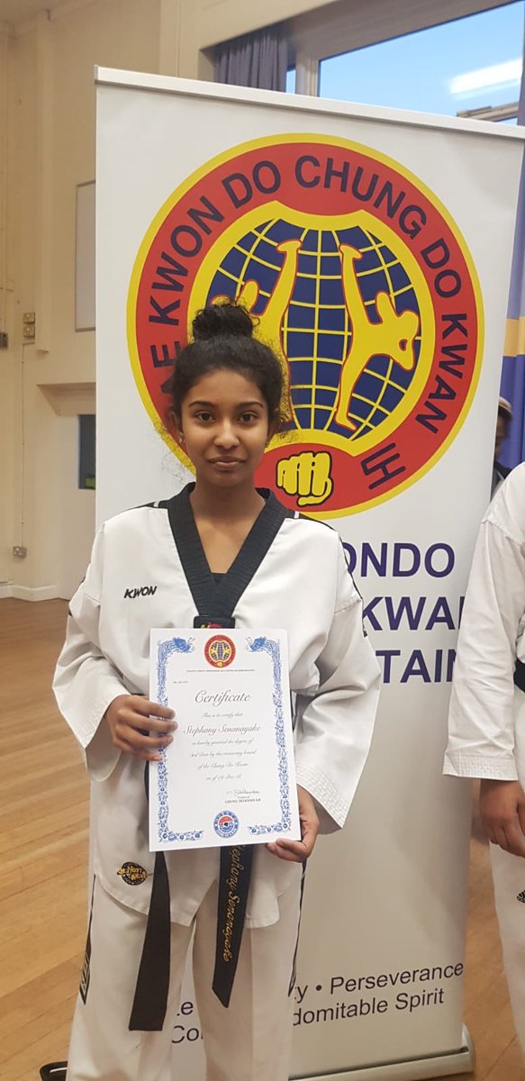 MsSambernard's tweet photo. So very proud of you Stephany😘 Congratulations on Achieving your 3rd Dan Black Belt ❤️ 
#UKMAAFA
#Taekwondo
#BlackBelt
#3rdDan https://t.co/DI23BjKOuB