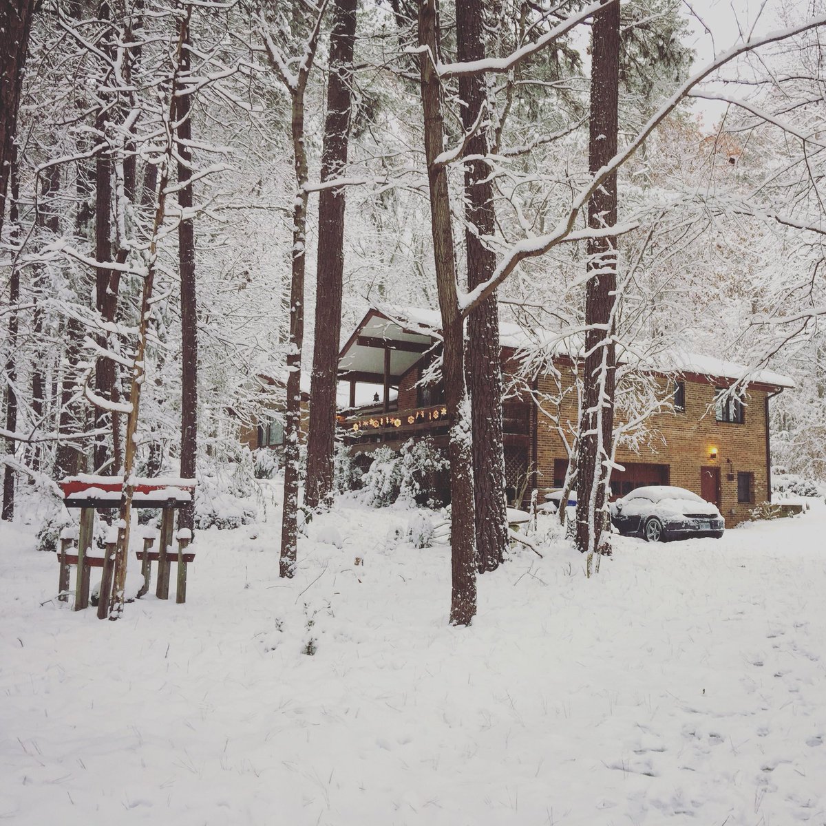 LilleyVanilli's tweet photo. 9” and counting in NW Wake County. #ncwx #ncsnow #nc #snomg #Snowmageddon #abc11 https://t.co/nCBCAFnPFe