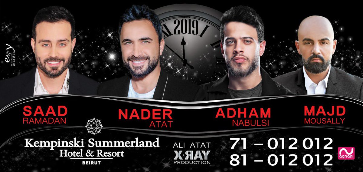 naderalatat's tweet photo. وموعدنا كمان بفندق الكمبنسكي - بيروت
كونوا كتار .. ناطرينكن 🤞🏻❤️ #نادر_الأتات
#NewYearsEve #Kempinski #XRayProduction #NaderAlAtat https://t.co/yF5TYNh2xE