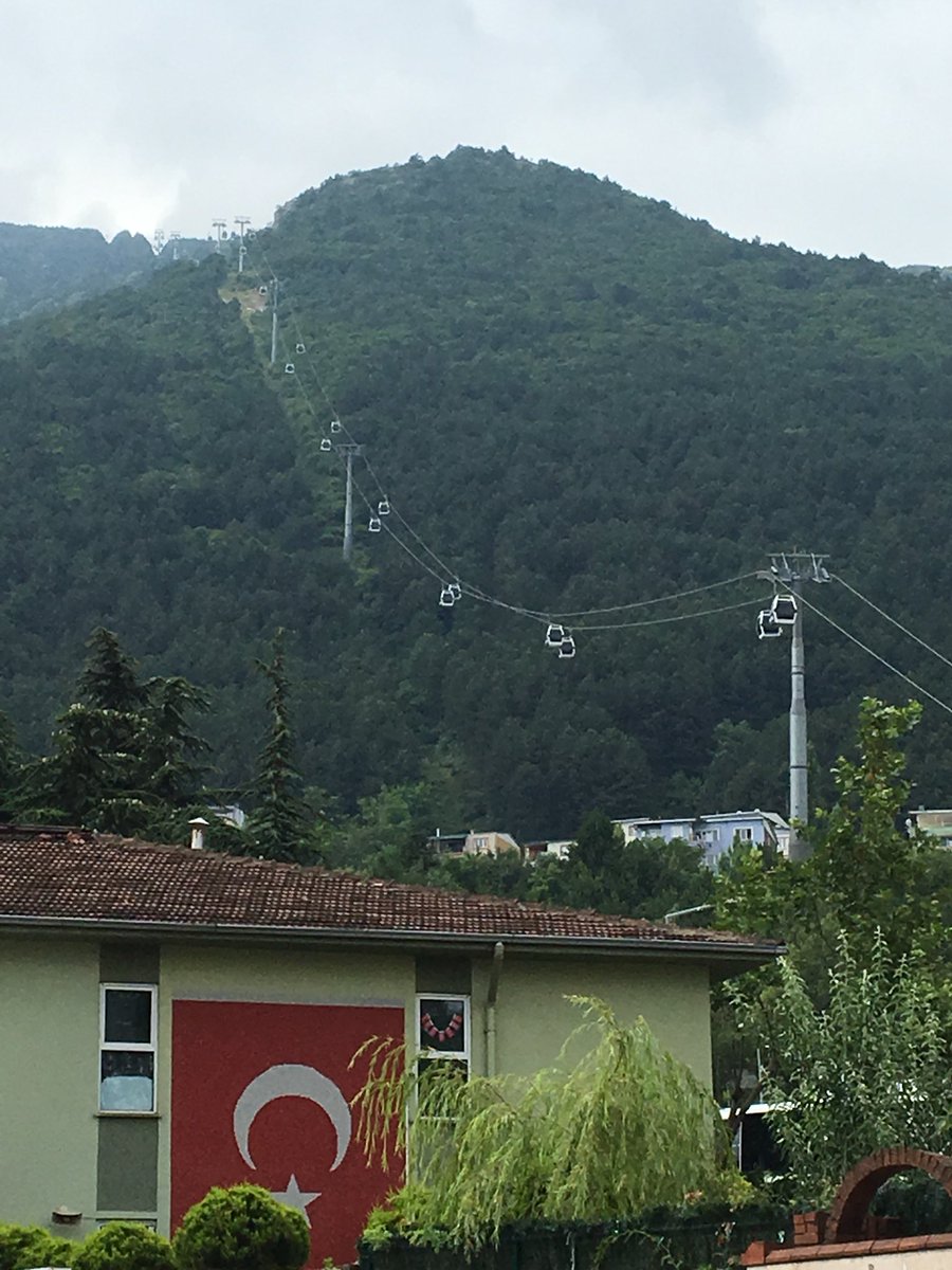 Of course one can’t visit “Yesil (Green) Bursa” without a trip on the téléférique to see the greenery up close. (I can say it’s better than Ankara’s but the Samsun téléférique also provides a great view albeit of the sea mainly). See later tweets.